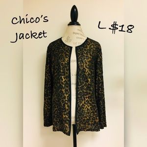 Chico’s Leopard & Lace fashion jacket